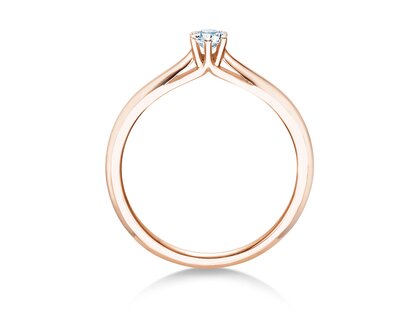 Bague de fiançailles Heaven 6 en 9K or rose avec diamant 0,20ct G/SI