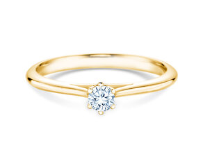 Bague de fiançailles Heaven 6 dans 14K or jaune avec diamant 0,15ct H/SI