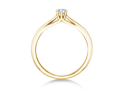 Bague de fiançailles Heaven 6 dans 14K or jaune avec diamant 0,15ct H/SI