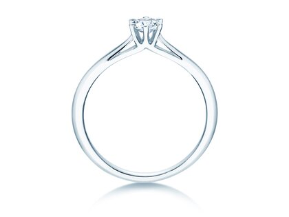 Bague de fiançailles Heaven 6 en 9K or blanc avec diamant 0,25ct H/SI
