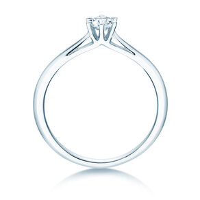Bague de fiançailles Heaven 6 en 9K or blanc avec diamant 0,25ct H/SI