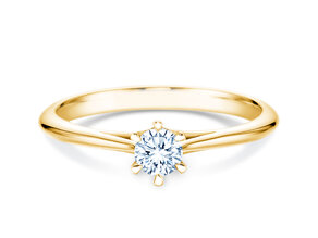 Bague de fiançailles Heaven 6 dans 14K or jaune avec diamant 0,25ct G/SI