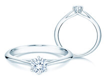 Bague de fiançailles Heaven 6 dans 14K or blanc avec diamant 0,30ct G/SI