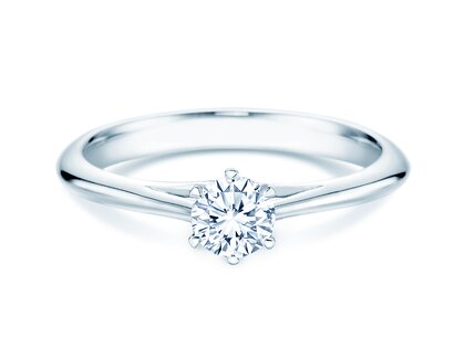 Bague de fiançailles Heaven 6 dans 18K or blanc avec diamant 0,30ct G/SI