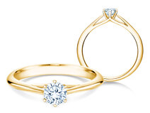 Bague de fiançailles Heaven 6 dans 14K or jaune avec diamant 0,30ct G/SI