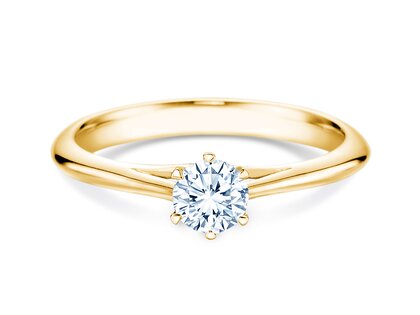 Bague de fiançailles Heaven 6 dans 18K or jaune avec diamant 0,30ct H/SI