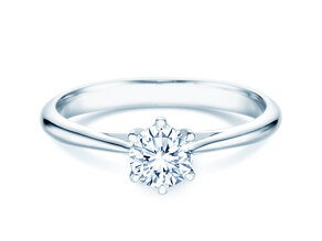 Bague de fiançailles Heaven 6 dans platine 950/- avec diamant 0,40ct G/SI