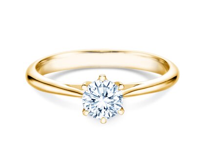Bague de fiançailles Heaven 6 dans 14K or jaune avec diamant 0,40ct H/SI