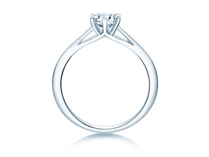 Bague de fiançailles Heaven 6 en 9K or blanc avec diamant 0,60ct H/SI