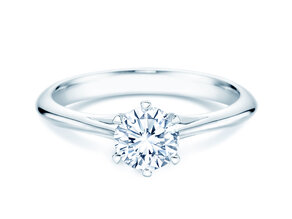 Bague de fiançailles Heaven 6 en 9K or blanc avec diamant 0,75ct G/SI