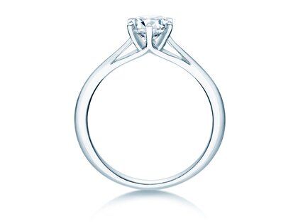 Bague de fiançailles Heaven 6 en 9K or blanc avec diamant 0,75ct G/SI