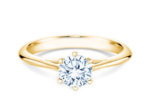 Bague de fiançailles Heaven 6 en 9K or jaune avec diamant 0,75ct G/SI