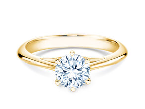 Bague de fiançailles Heaven 6 en 9K or jaune avec diamant 2,50ct G/SI