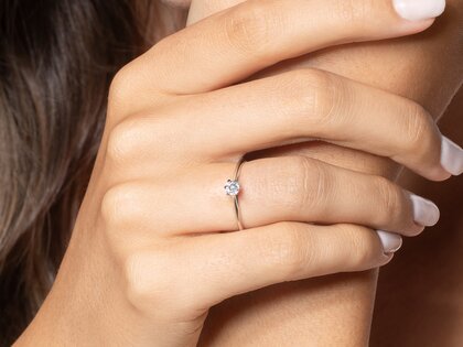 Bague de fiançailles Heaven 6 dans Argent 925/- avec diamant 0,15ct G/SI