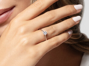 Bague de fiançailles Heaven 6 dans platine 950/- avec diamant 0,40ct G/SI