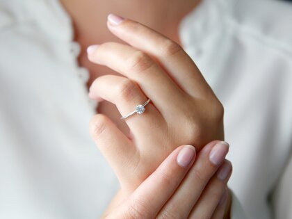 Bague de fiançailles Heaven 6 dans platine 950/- avec diamant 0,40ct G/SI