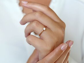 Bague de fiançailles Heaven 6 dans 18K or rose avec diamant 0,25ct G/SI