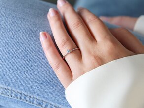 Bague de fiançailles Heaven 6 dans Argent 925/- avec diamant 0,15ct G/SI