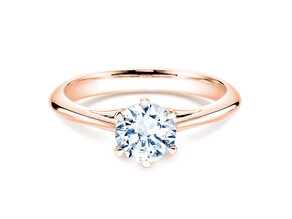 Bague de fiançailles Heaven 6 en 14K or rose avec diamant de laboratoire 1,00ct E/VS