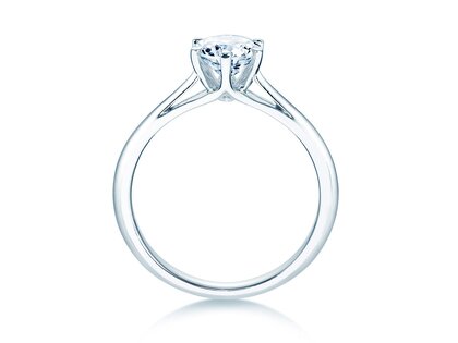 Bague de fiançailles Heaven 6 en 14K or blanc avec diamant de laboratoire 1,00ct E/VS