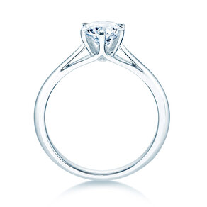 Bague de fiançailles Heaven 6 en 14K or blanc avec diamant de laboratoire 1,00ct E/VS
