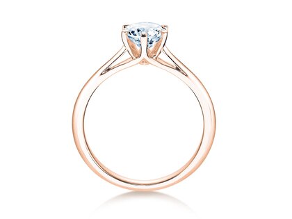 Bague de fiançailles Heaven 6 en 14K or rose avec diamant de laboratoire 1,00ct E/VS