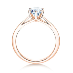 Bague de fiançailles Heaven 6 en 14K or rose avec diamant de laboratoire 1,00ct E/VS