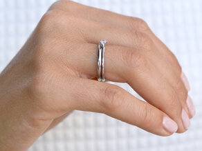 Bague de fiançailles Heaven 6 en Argent 925/- avec diamant de laboratoire 0,15ct E/VS