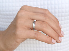 Bague de fiançailles Heaven 6 dans Argent 925/- avec diamant 0,15ct G/SI