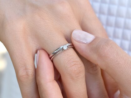 Bague de fiançailles Heaven 6 en 9K or blanc avec diamant de laboratoire 0,25ct