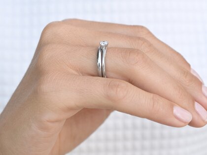 Bague de fiançailles Heaven 6 dans 18K or blanc avec diamant 0,30ct G/SI