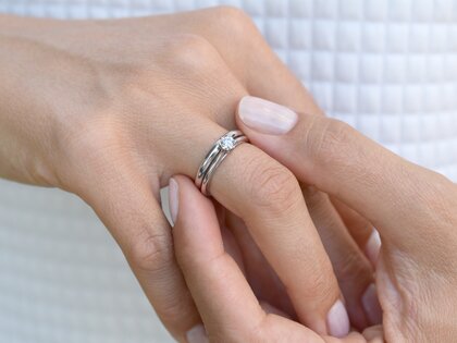 Bague de fiançailles Heaven 6 dans platine 950/- avec diamant 0,40ct G/SI