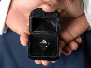 Bague de fiançailles Heaven 6 en 14K or blanc avec diamant 1,25ct H/SI