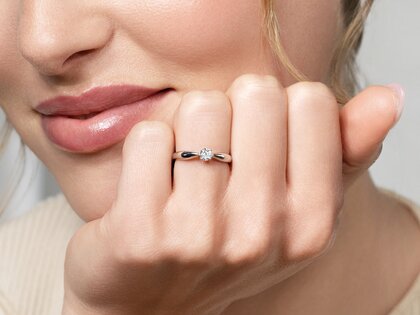 Bague de fiançailles Joy en 9K or jaune avec diamant 0,25ct G/SI