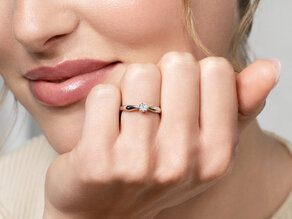 Bague de fiançailles Joy en 9K or jaune avec diamant 0,25ct G/SI