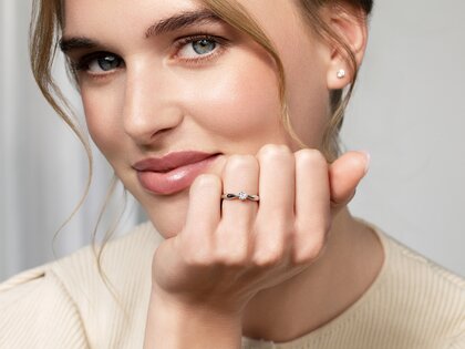 Bague de fiançailles Joy en 9K or jaune avec diamant 0,25ct G/SI