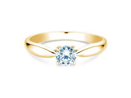 Bague de fiançailles Joy en 9K or jaune avec diamant 0,25ct G/SI