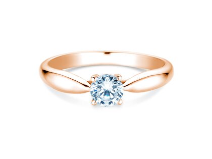 Bague de fiançailles Joy en 14K or rose avec diamant 0,50ct H/SI