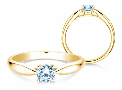 Bague de fiançailles Joy en 14K or jaune avec diamant 0,25ct G/SI