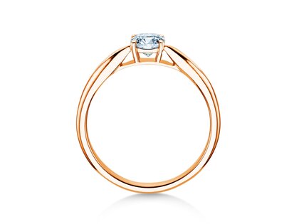 Bague de fiançailles Joy en 14K or rose avec diamant 0,50ct H/SI