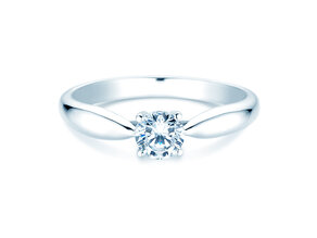 Bague de fiançailles Joy en 14K or blanc avec diamant 0,50ct G/VS