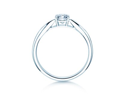 Bague de fiançailles Joy en 14K or blanc avec diamant 0,50ct G/VS