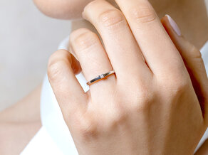 Bague de fiançailles Love dans 14K or blanc avec diamant 0,04ct G/SI