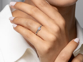 Bague de fiançailles Madison en 18K or jaune avec diamant 0,25ct G/SI