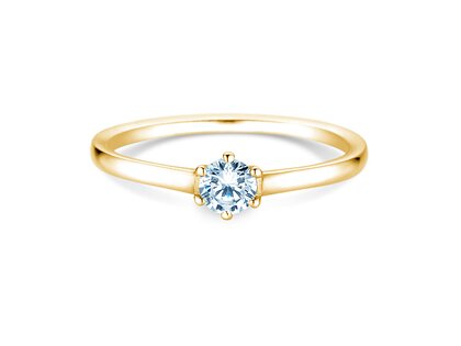 Bague de fiançailles Madison en 14K or jaune avec diamant 0,15ct H/SI