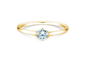Bague de fiançailles Madison en 14K or jaune avec diamant 0,15ct H/SI