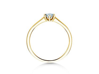 Bague de fiançailles Madison en 14K or jaune avec diamant 0,15ct H/SI