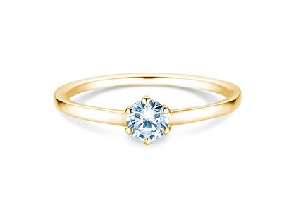 Bague de fiançailles Madison en 18K or jaune avec diamant 0,25ct G/SI
