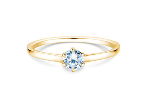 Bague de fiançailles Madison en 18K or jaune avec diamant 0,25ct G/SI