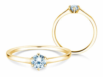 Bague de fiançailles Madison en 14K or blanc avec diamant 0,25ct H/SI